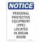 Signmission OSHA Notice Sign, Personal Protective Equipment, 7in X 5in Decal, 5" W, 7" H, Portrait OS-NS-D-57-V-17199 - alternate 1